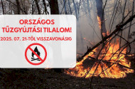 Országos tűzgyújtási tilalom 2025 július 21-től!