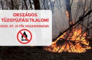 Országos tűzgyújtási tilalom 2025 július 21-től!