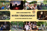 Természetismereti nyári táborok 2024-ben